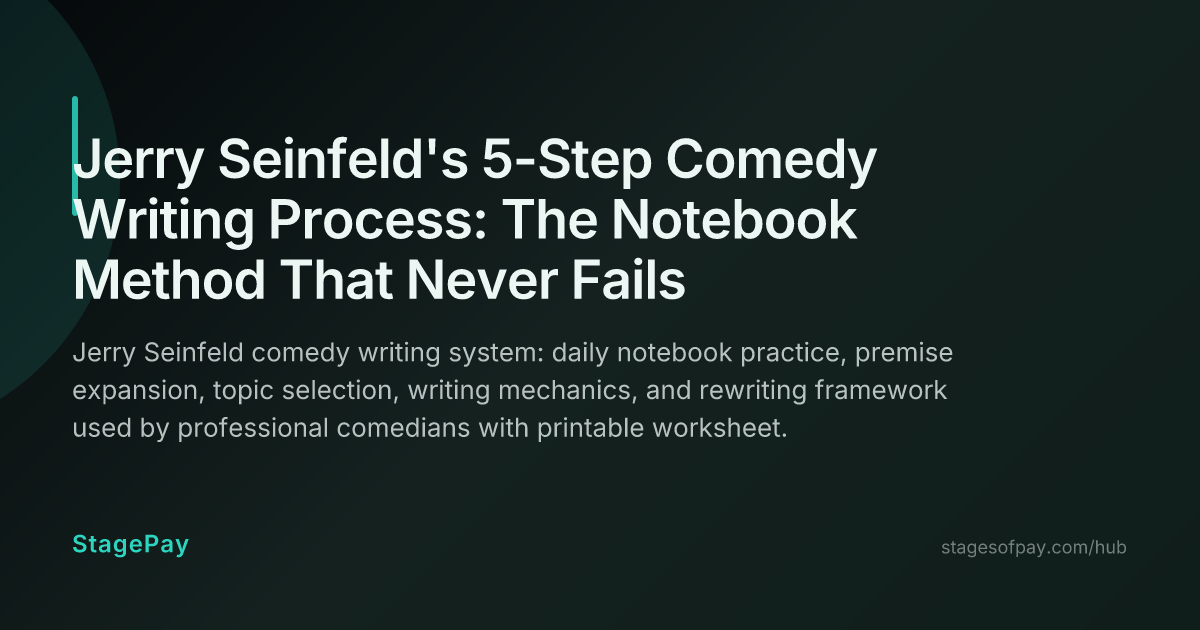 Jerry Seinfeld's 5-Step Comedy Writing Process: The Notebook Method ...